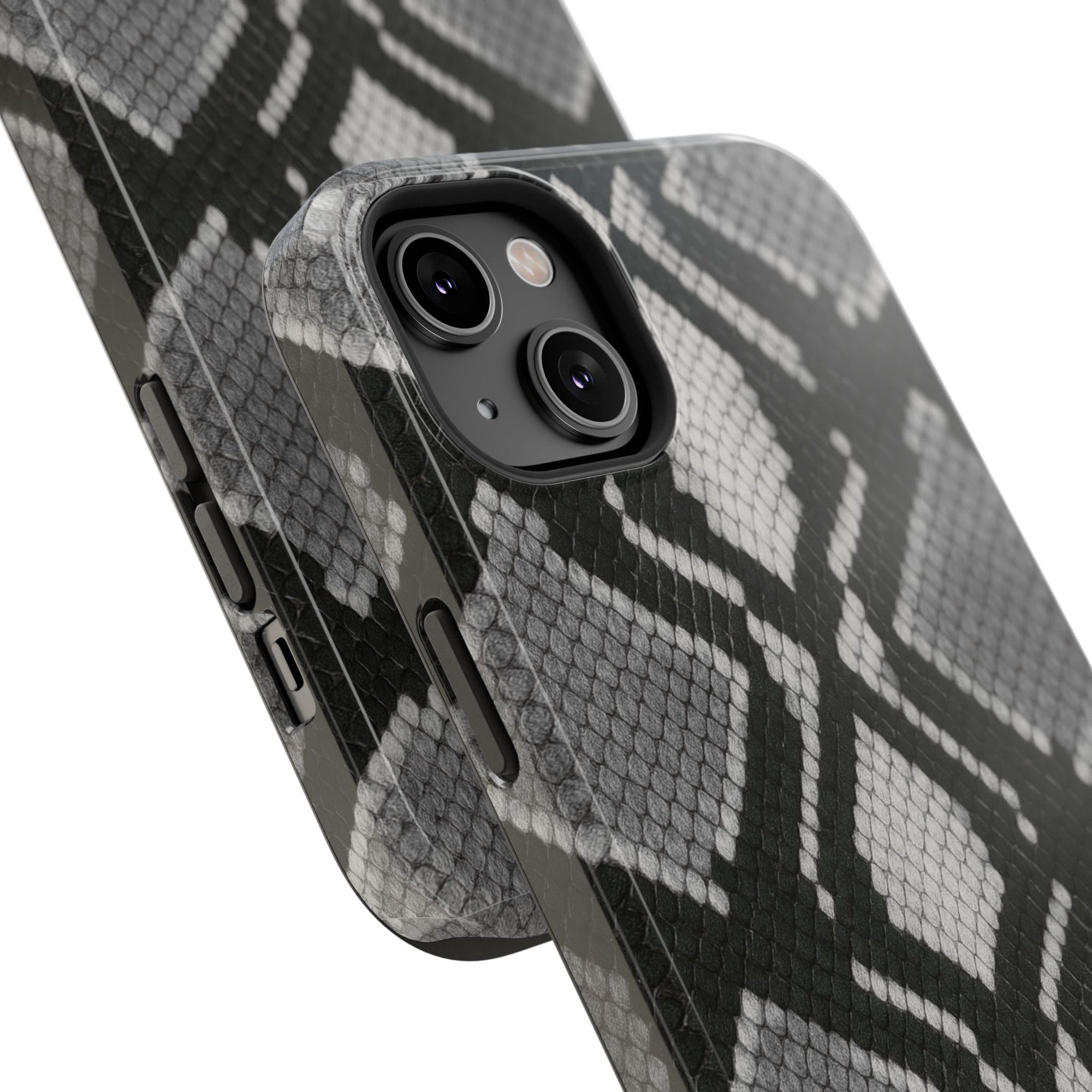 Grey Snakeskin Print Phone Case