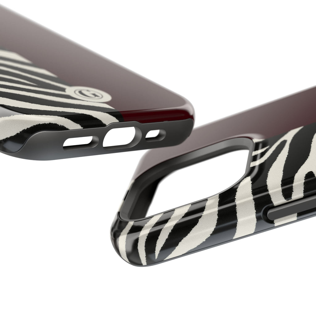 Zebra Print x Burgundy Phone Case