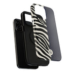 Zebra Print x Navy Blue Phone Case