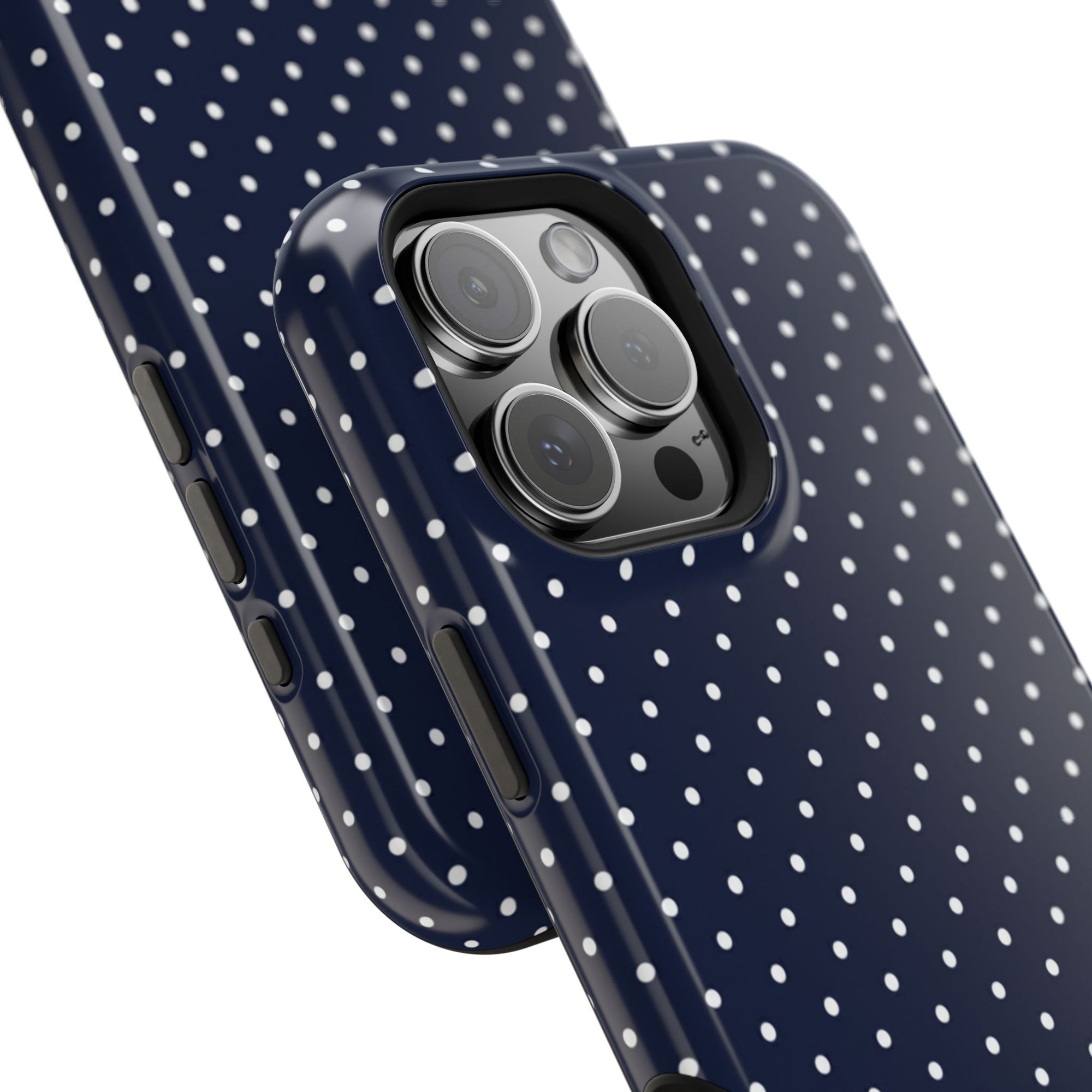 Navy Blue Polka Dots Phone Case