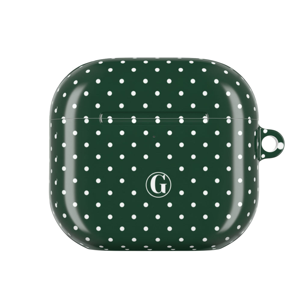 Emerald Green Polka Dot AirPod Case