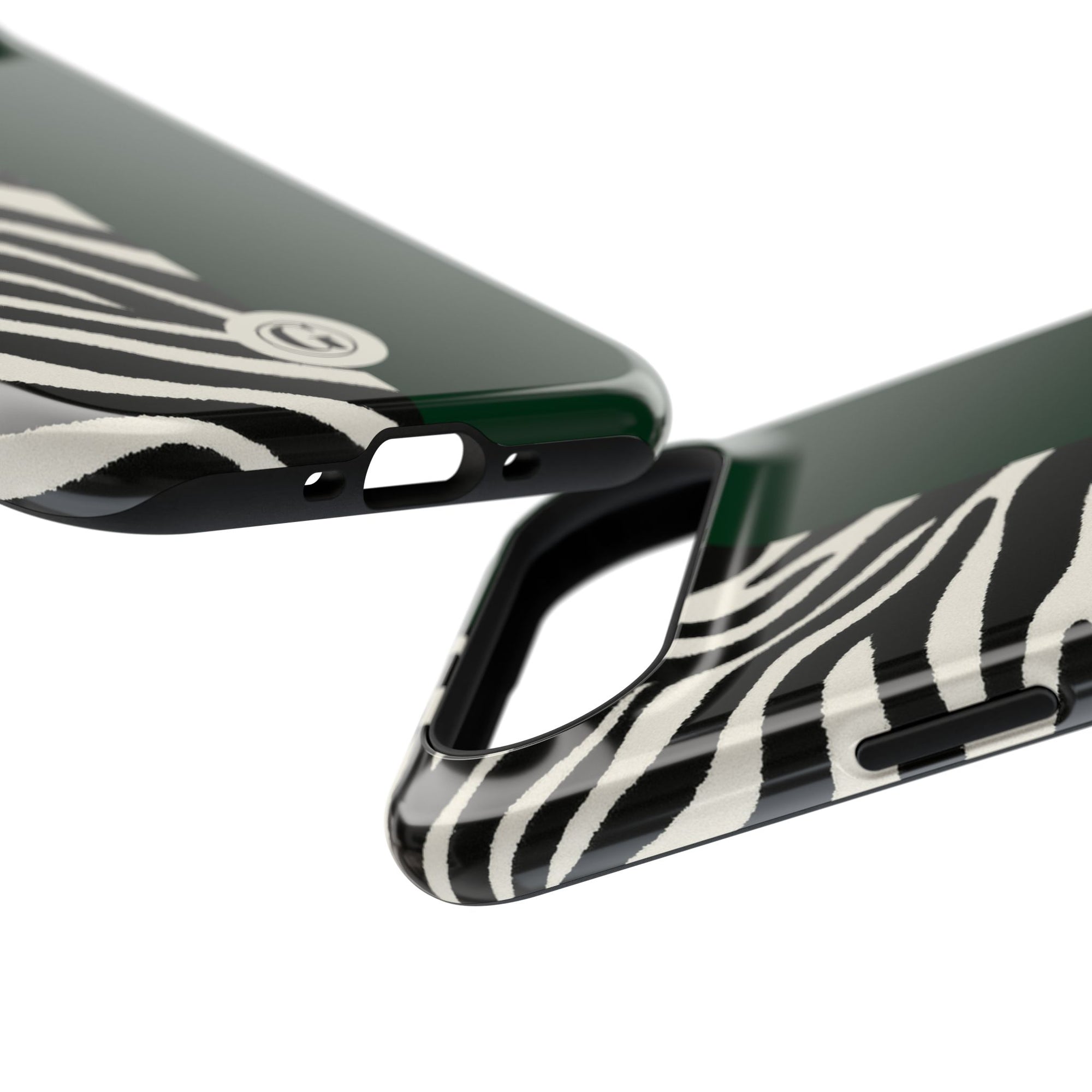 Zebra Print x Emerald Green Phone Case