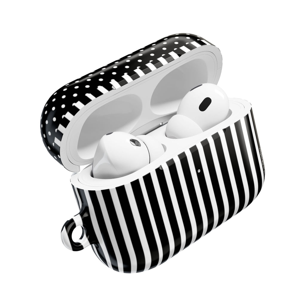 B&W Polka Dots x Stripes AirPod Case