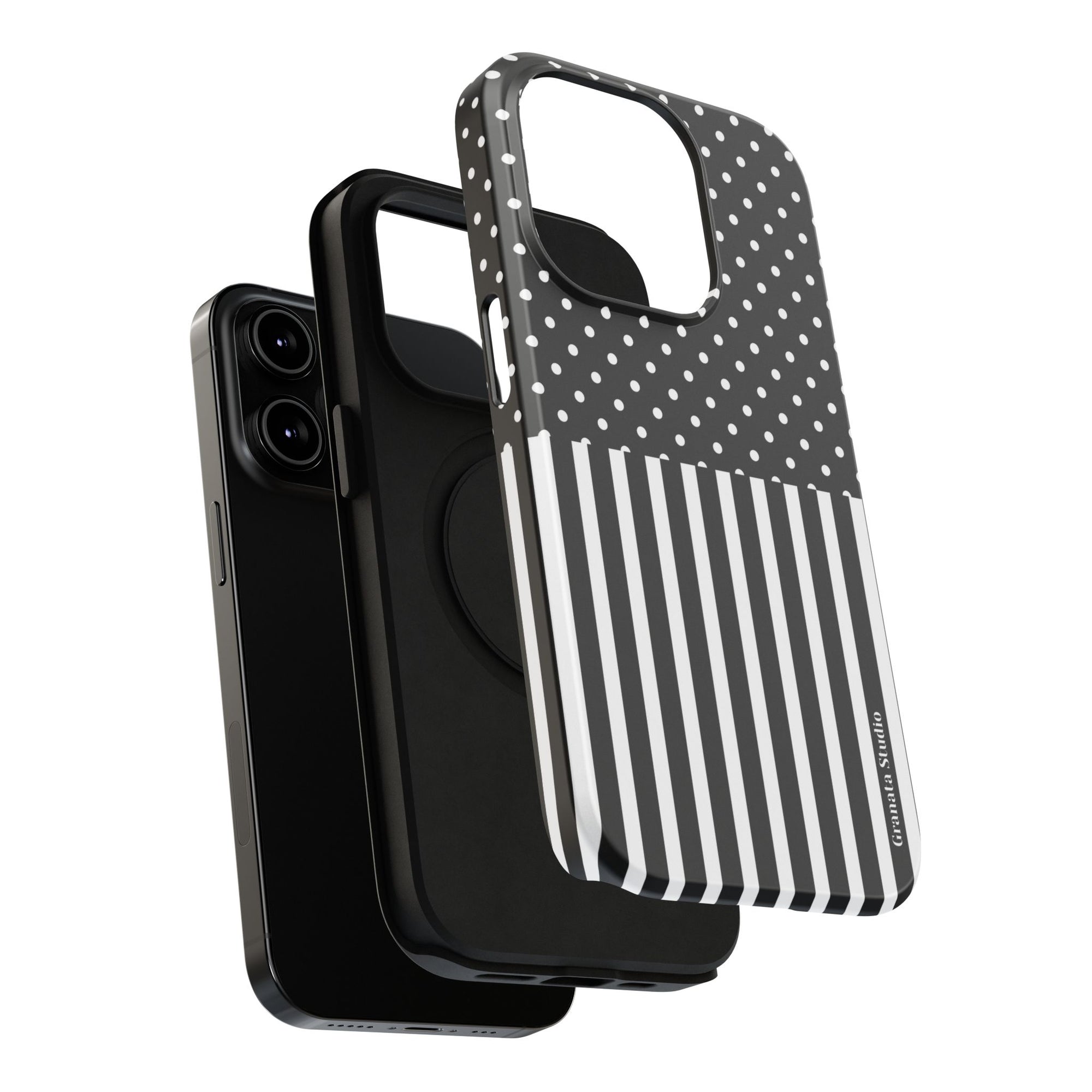 B&W Polka Dots x Stripes Phone Case