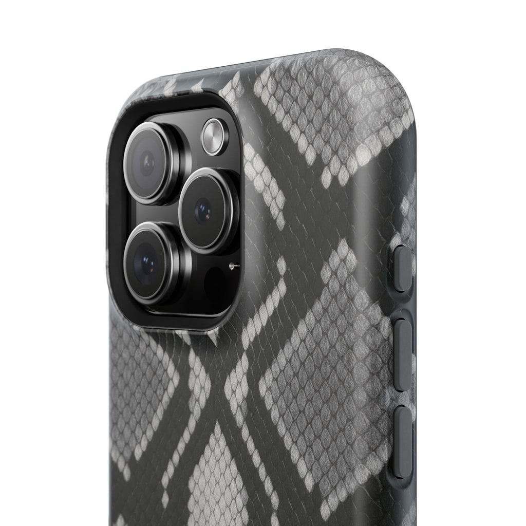 Grey Snakeskin Print Phone Case