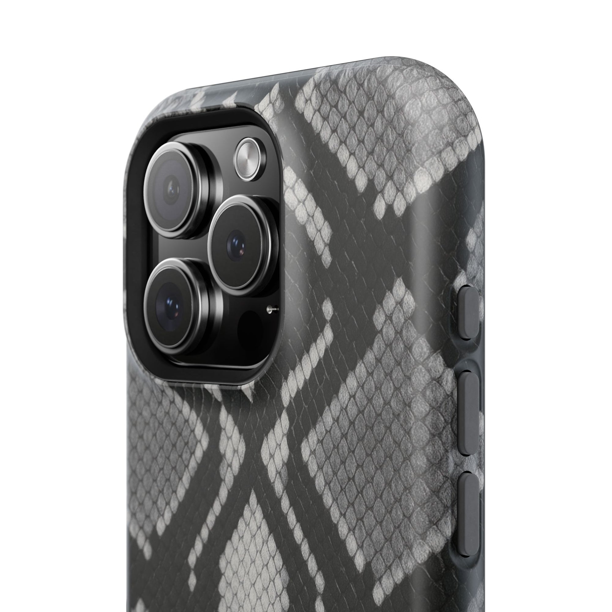 Grey Snakeskin Print Phone Case