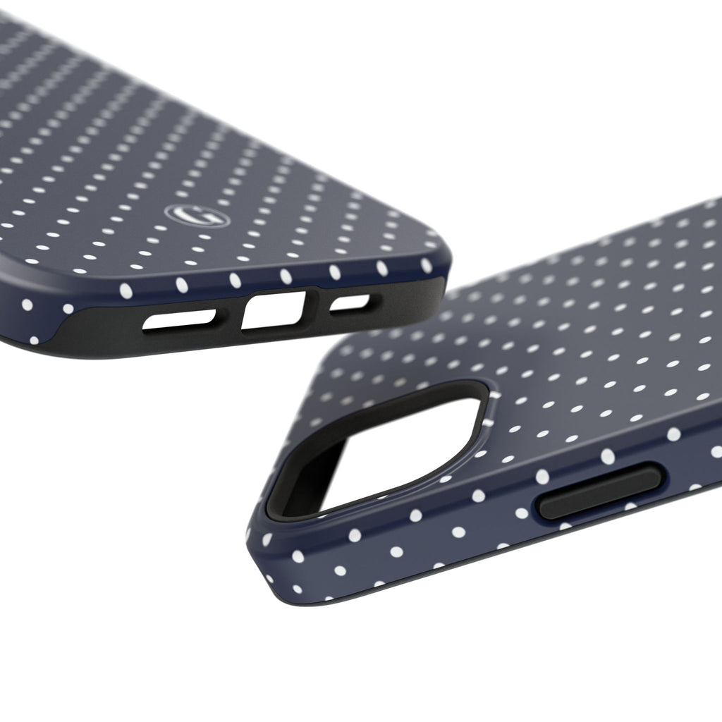 Navy Blue Polka Dots Phone Case