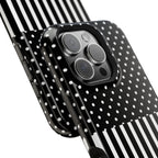 B&W Polka Dots x Stripes Phone Case