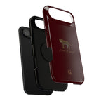 Burgundy 'Peace of Mind' Panther Phone Case