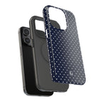 Navy Blue Polka Dots Phone Case