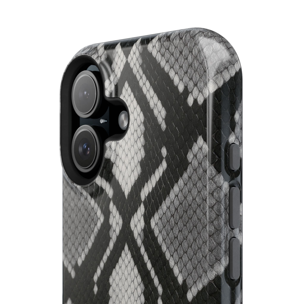 Grey Snakeskin Print Phone Case