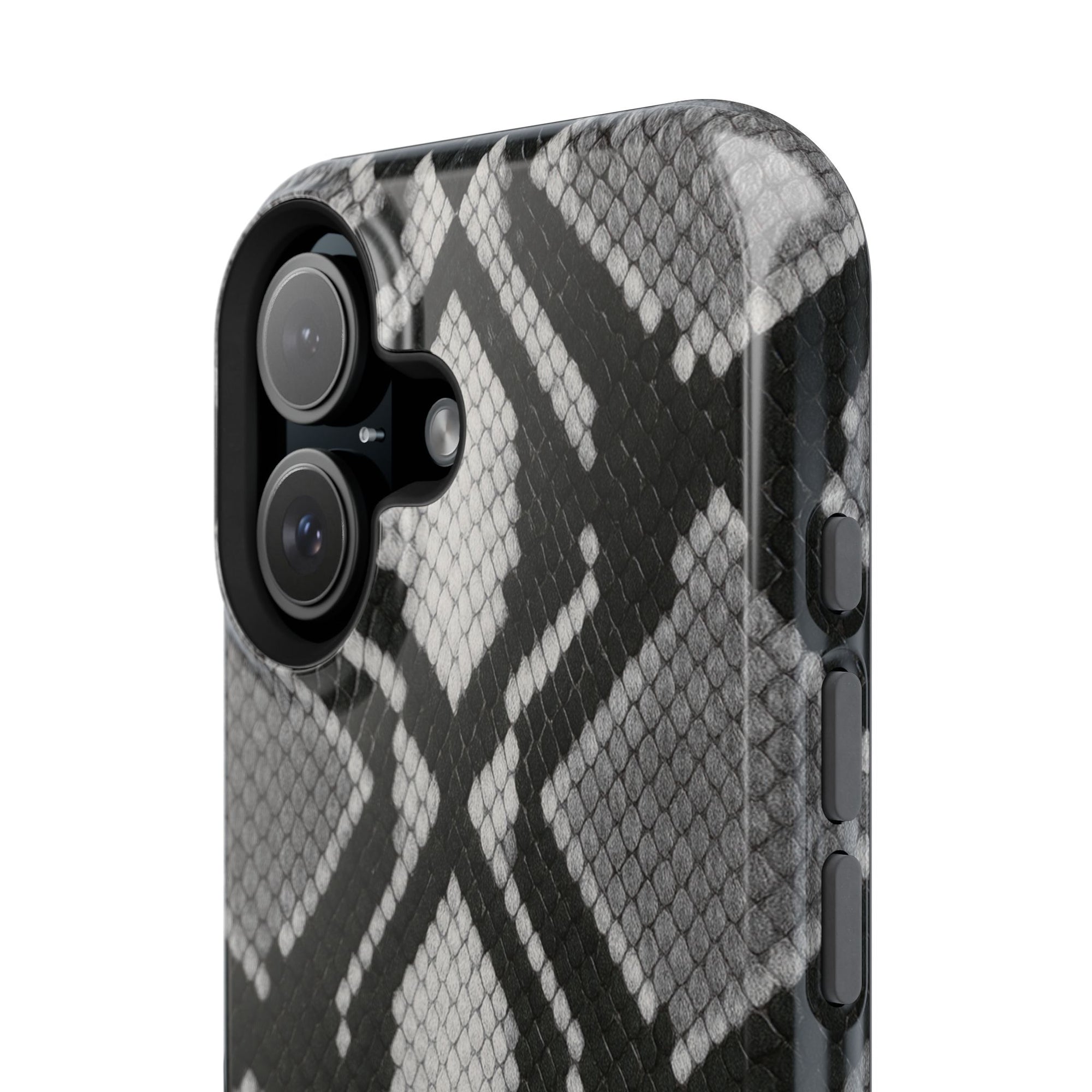 Grey Snakeskin Print Phone Case
