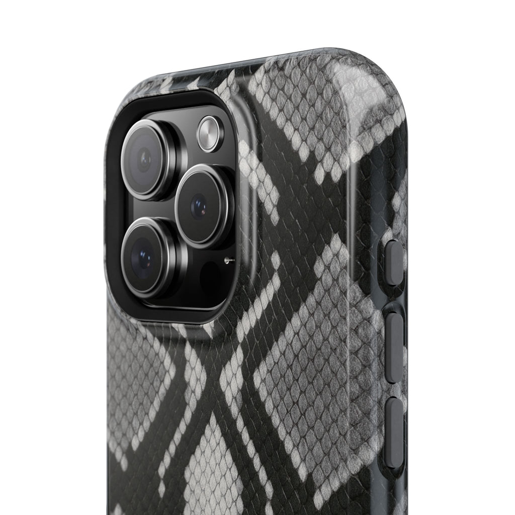 Grey Snakeskin Print Phone Case