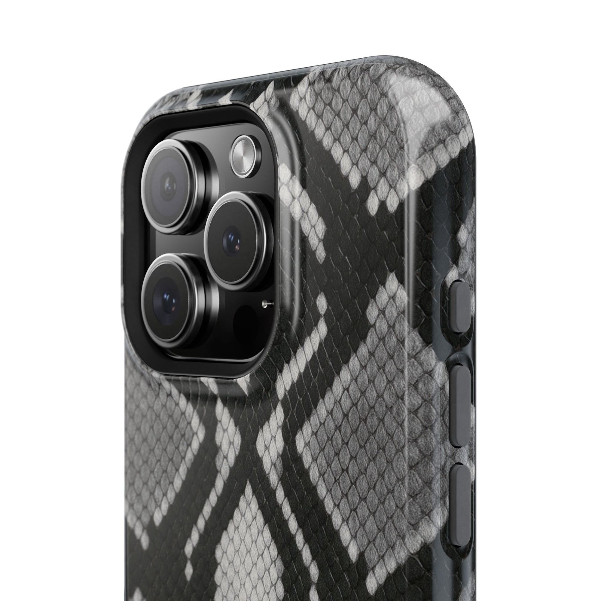 Grey Snakeskin Print Phone Case