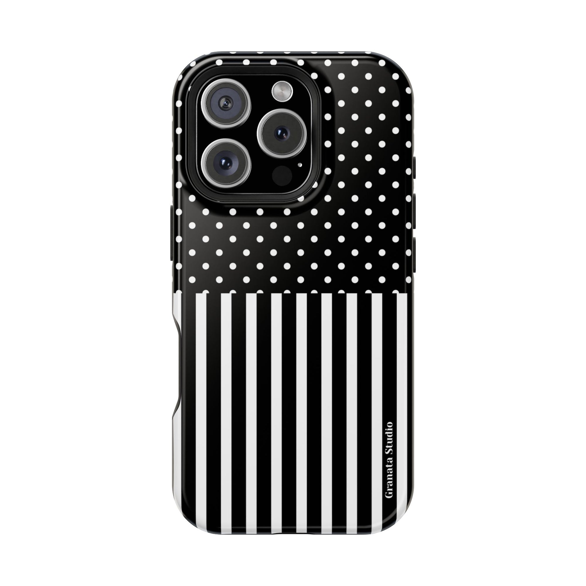 B&W Polka Dots x Stripes Phone Case