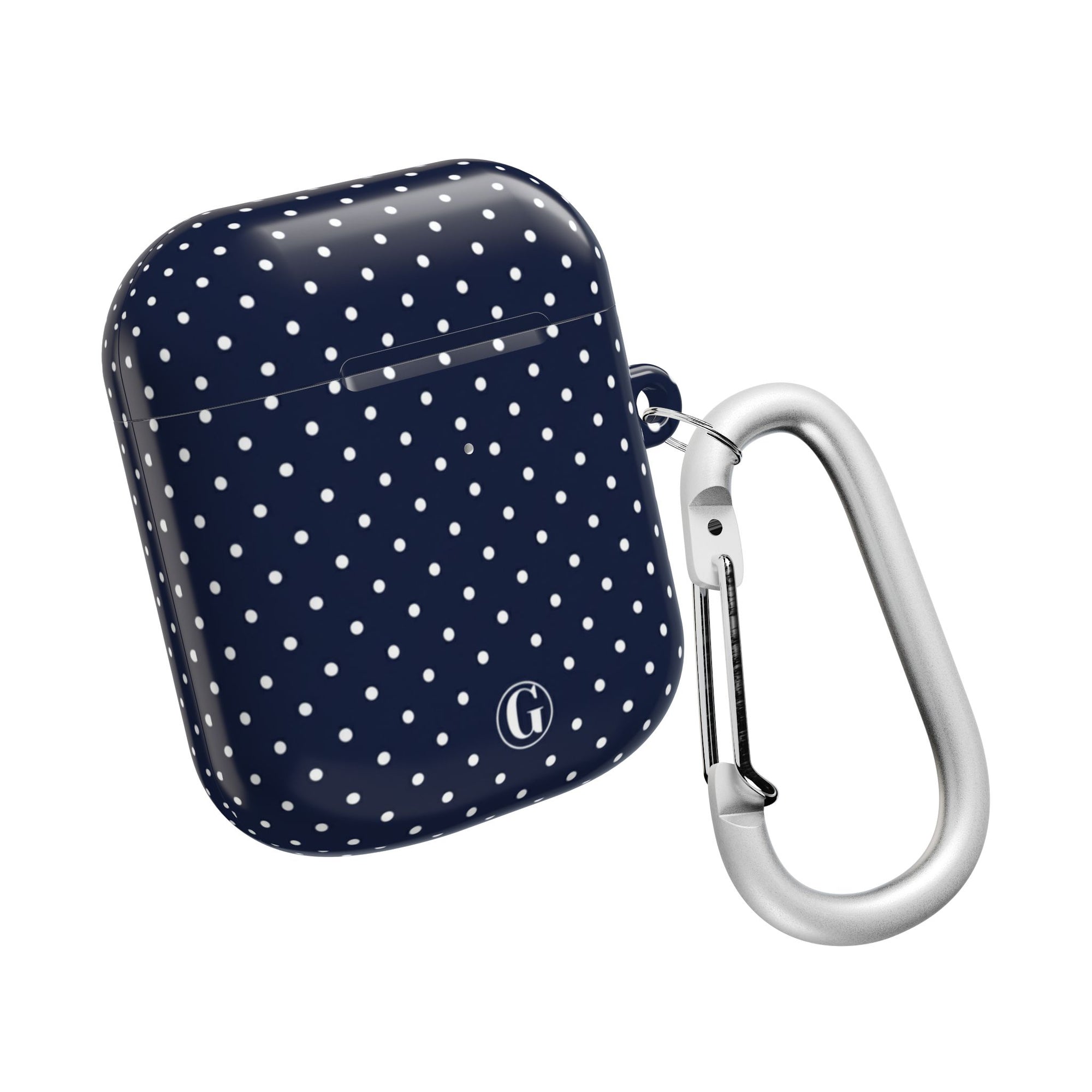 Navy Blue Polka Dot AirPod Case