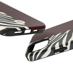 Zebra Print x Burgundy Phone Case