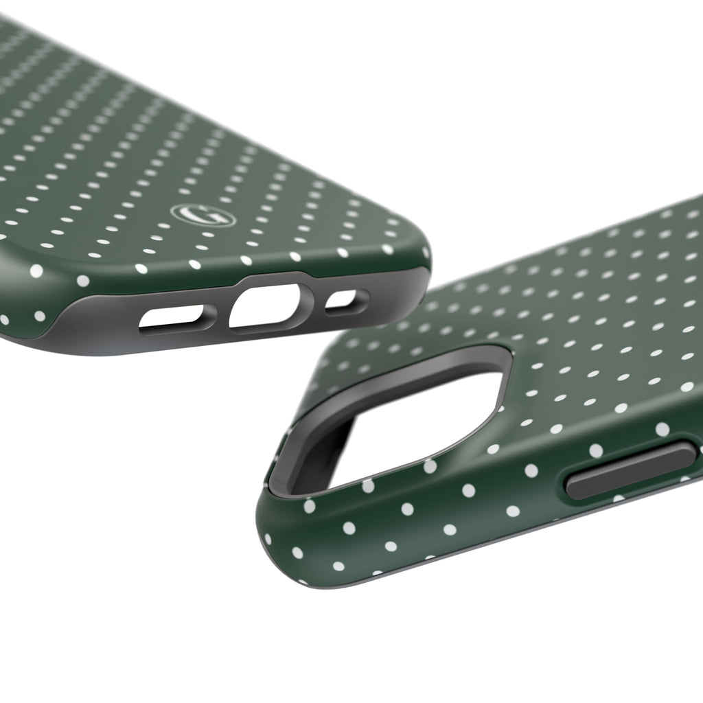 Emerald Green Polka Dots Phone Case