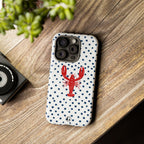 Crawfish on Blue Dots Phone Case
