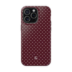Burgundy Polka Dots Phone Case