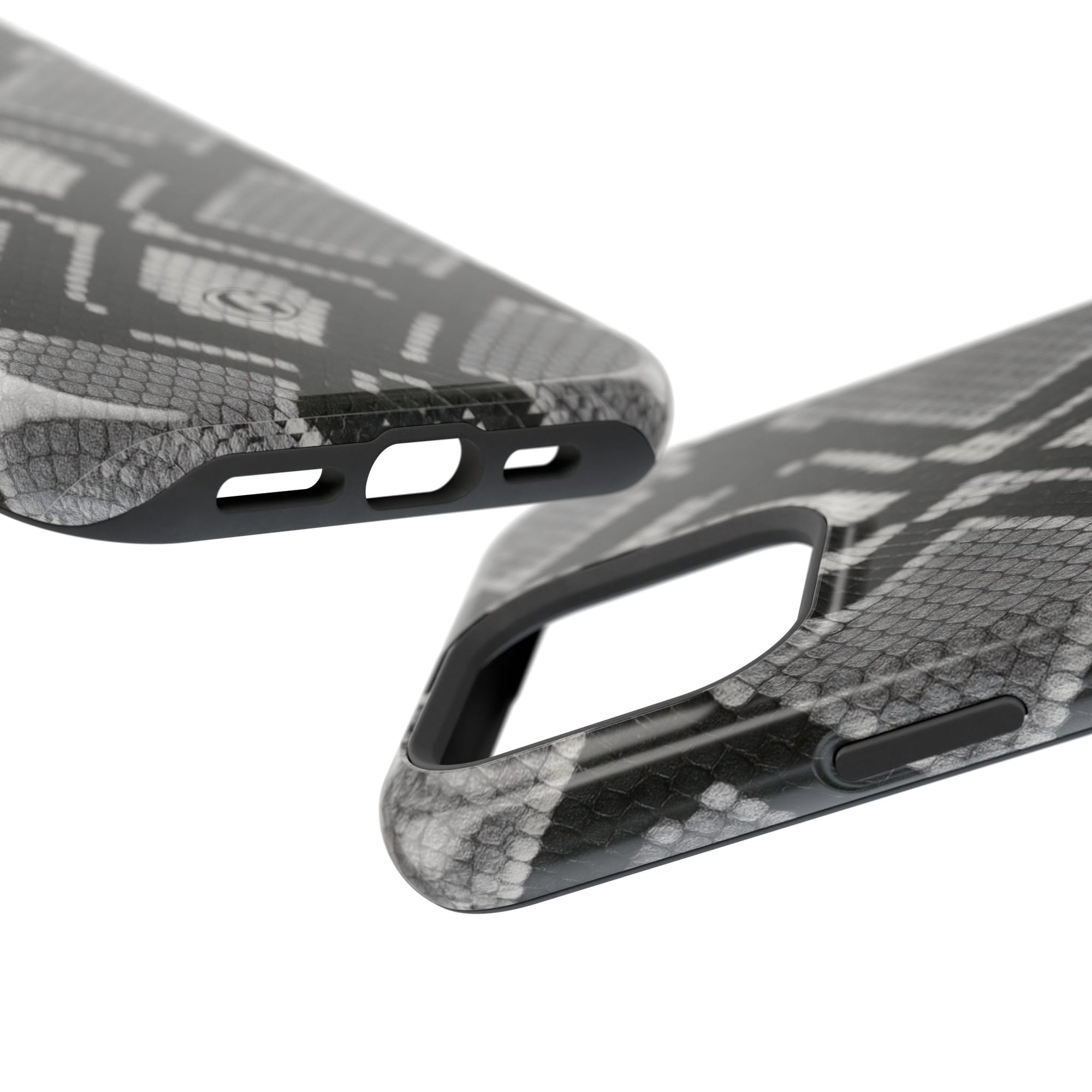 Grey Snakeskin Print Phone Case