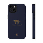 Navy Blue 'Peace of Mind' Panther Phone Case
