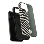 Zebra Print x Emerald Green Phone Case