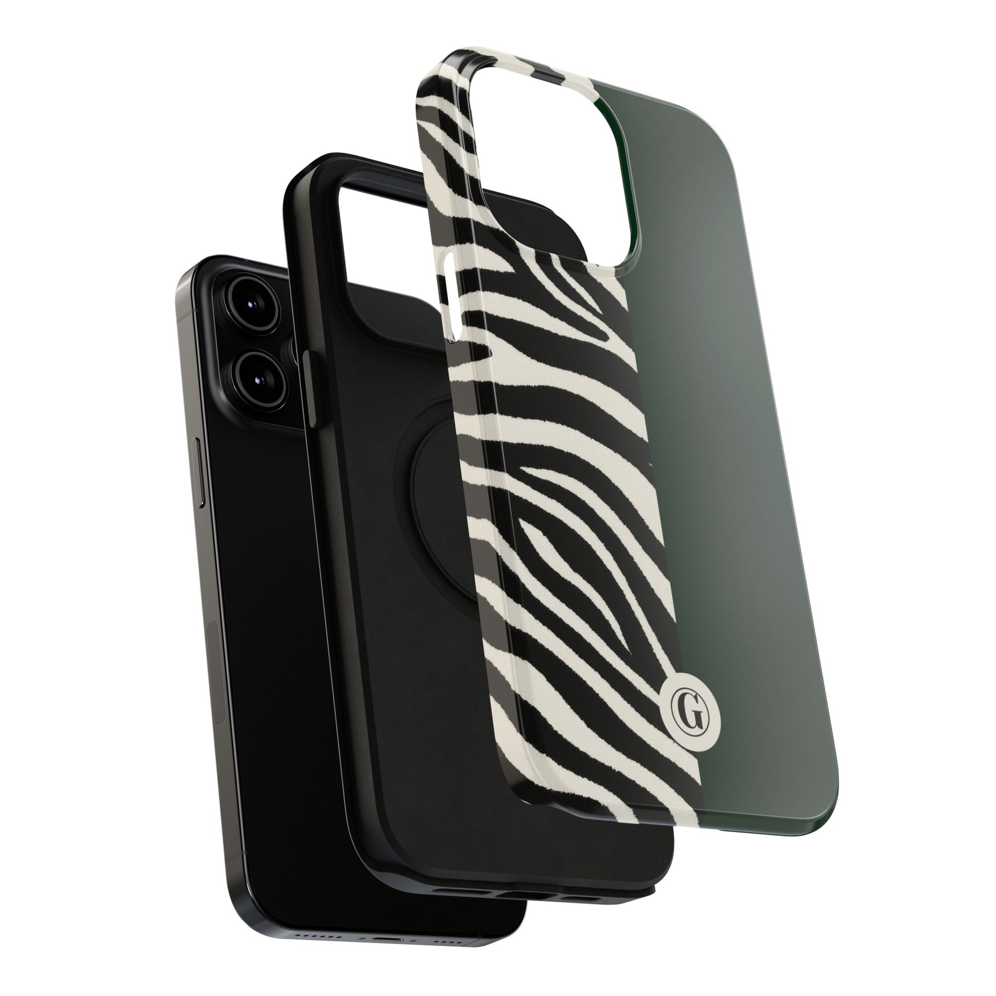 Zebra Print x Emerald Green Phone Case