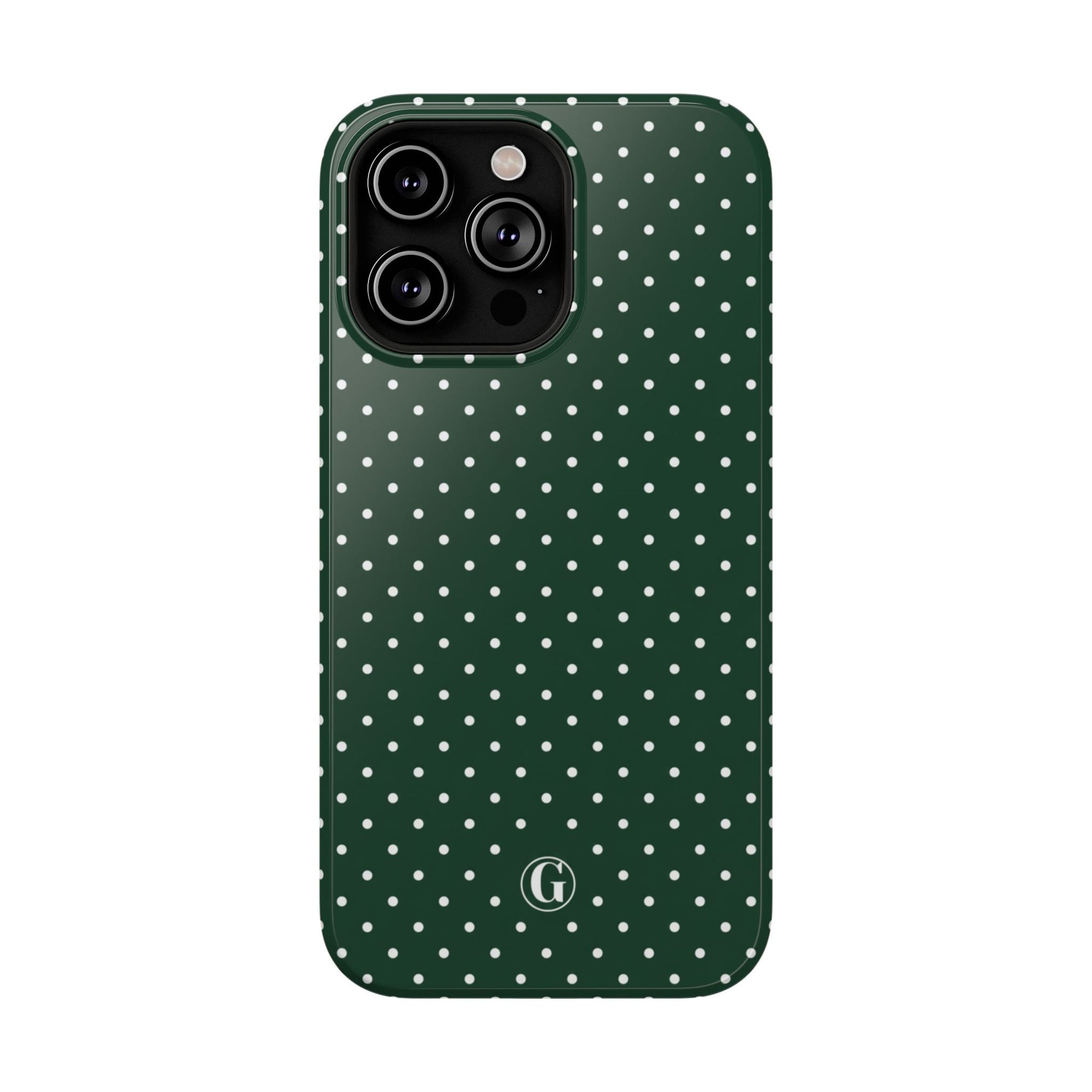 Emerald Green Polka Dots Phone Case