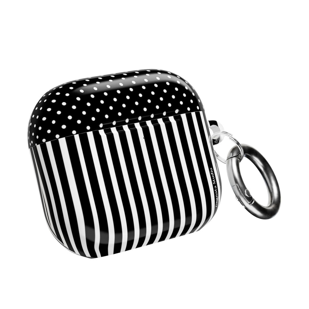 B&W Polka Dots x Stripes AirPod Case
