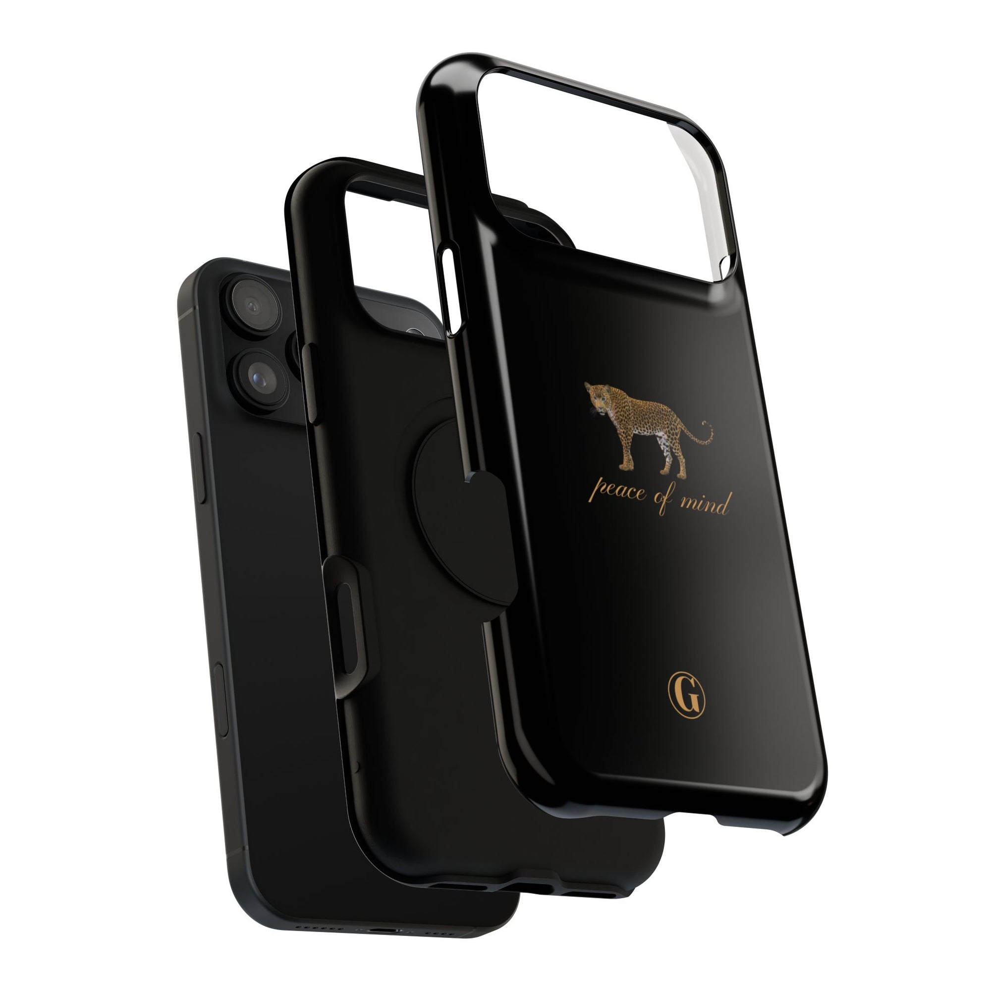Black 'Peace of Mind' Panther Phone Case