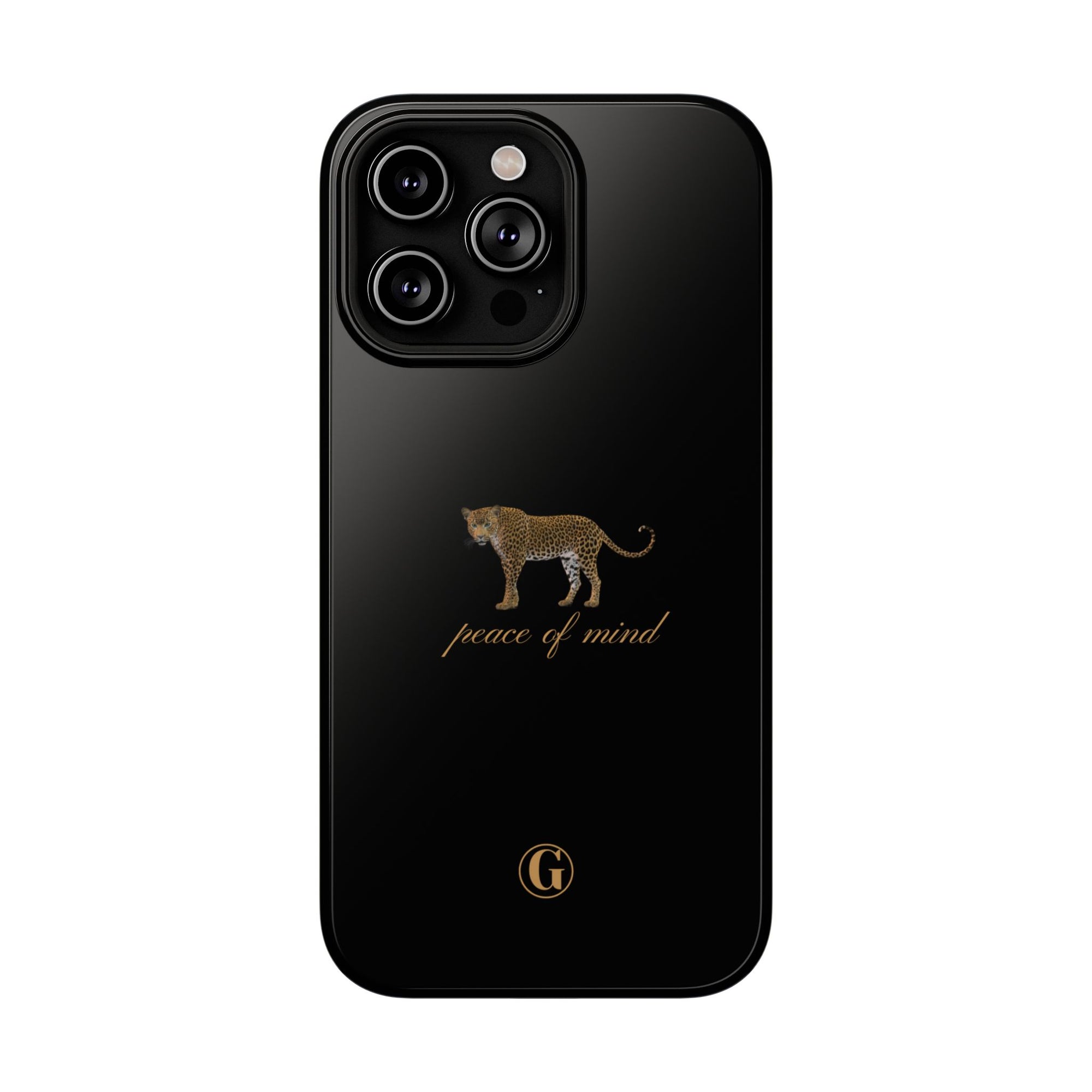 Black 'Peace of Mind' Panther Phone Case