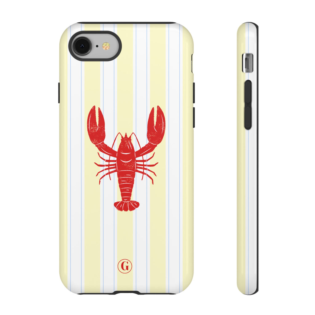 Yellow Stripes & Crawfish Phone Case