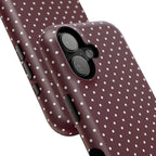 Burgundy Polka Dots Phone Case