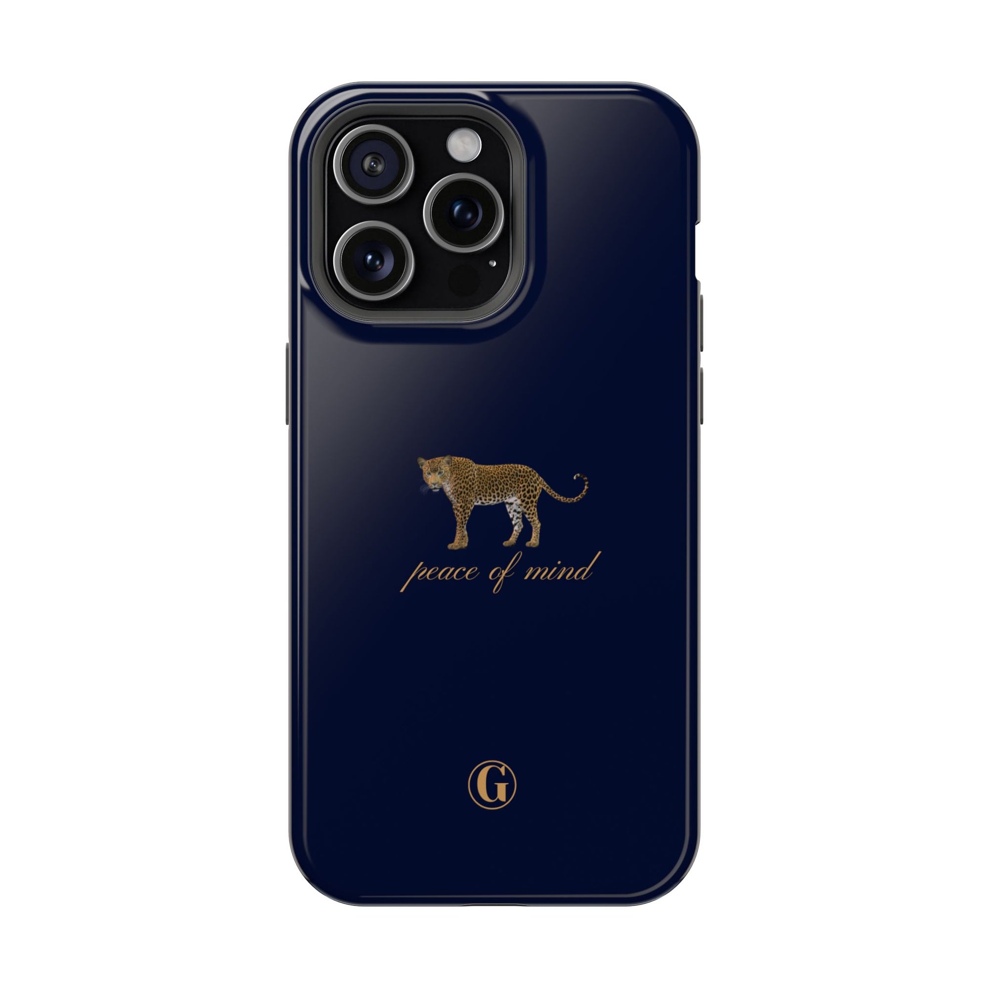 Navy Blue 'Peace of Mind' Panther Phone Case