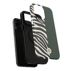 Zebra Print x Emerald Green Phone Case