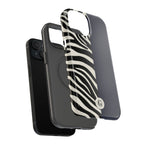 Zebra Print x Navy Blue Phone Case