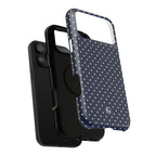 Navy Blue Polka Dots Phone Case