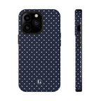 Navy Blue Polka Dots Phone Case