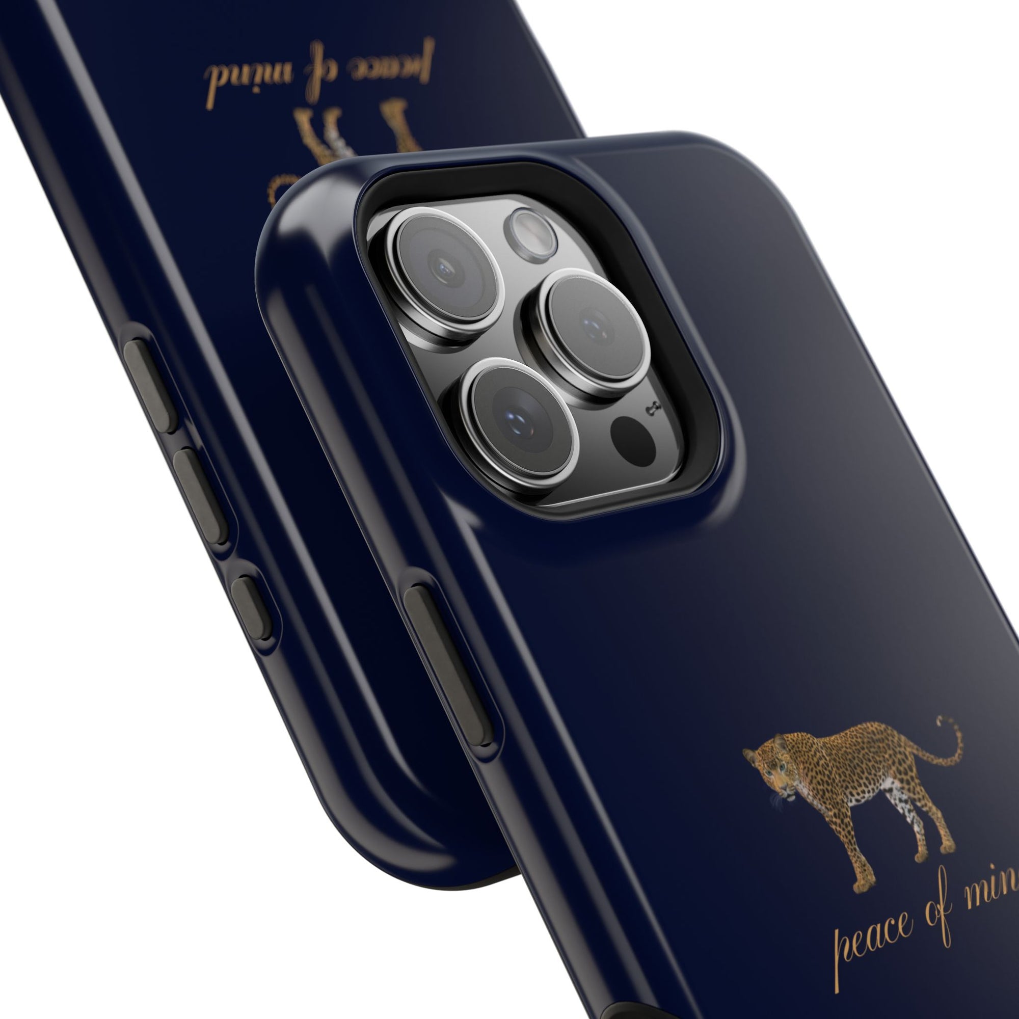 Navy Blue 'Peace of Mind' Panther Phone Case