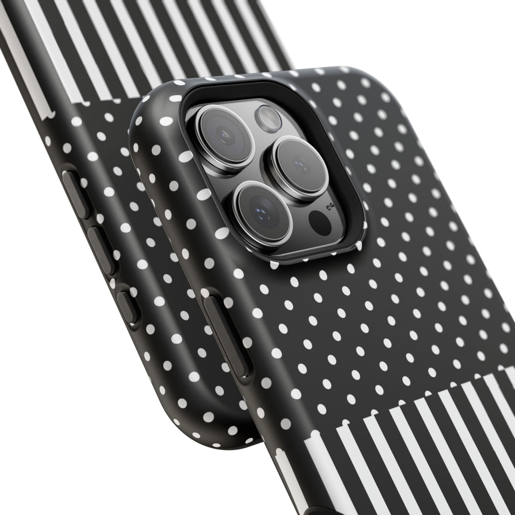 B&W Polka Dots x Stripes Phone Case