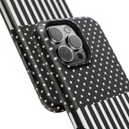 B&W Polka Dots x Stripes Phone Case