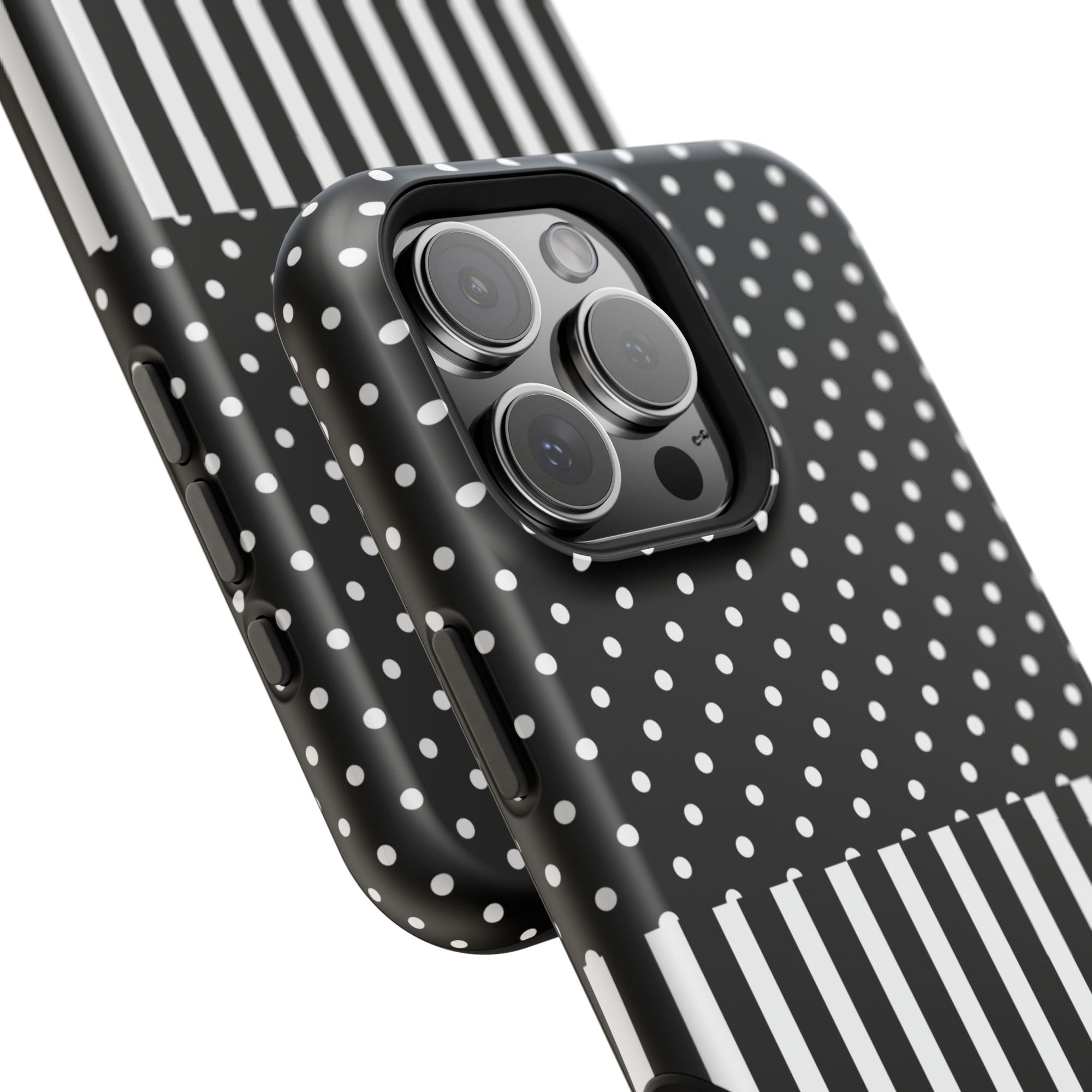 B&W Polka Dots x Stripes Phone Case