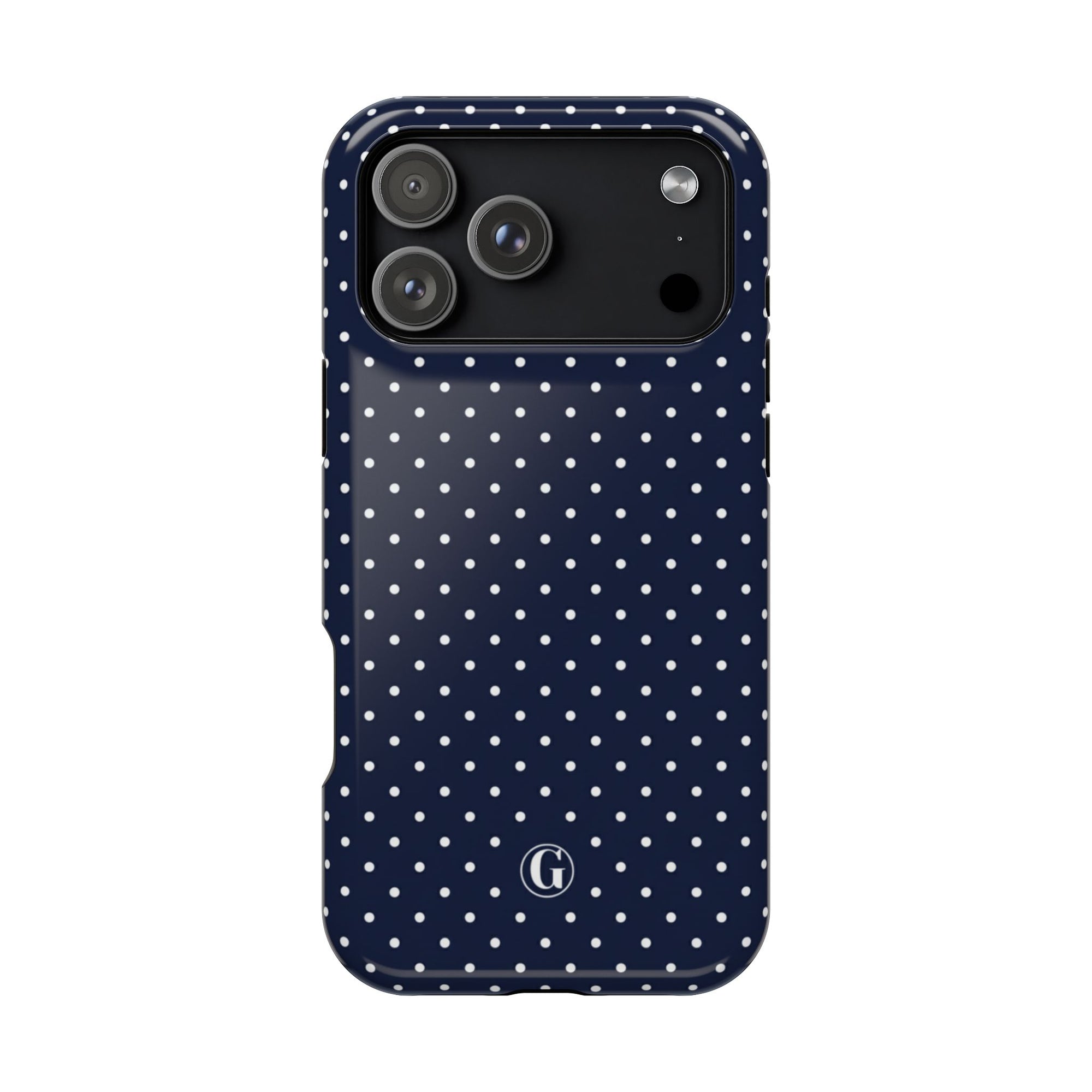 Navy Blue Polka Dots Phone Case