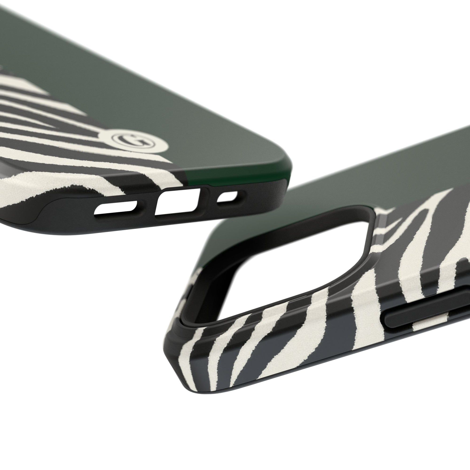 Zebra Print x Emerald Green Phone Case