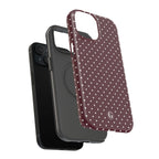 Burgundy Polka Dots Phone Case