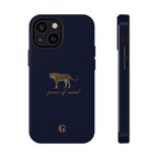 Navy Blue 'Peace of Mind' Panther Phone Case