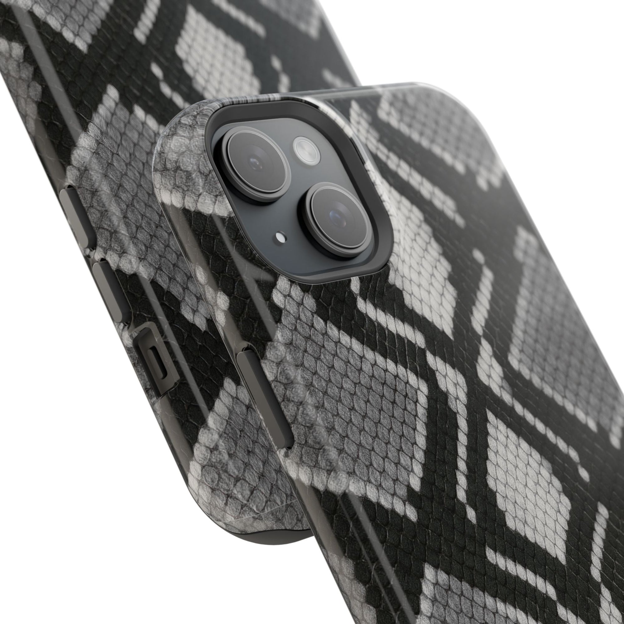 Grey Snakeskin Print Phone Case