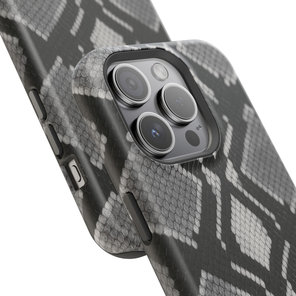 Grey Snakeskin Print Phone Case