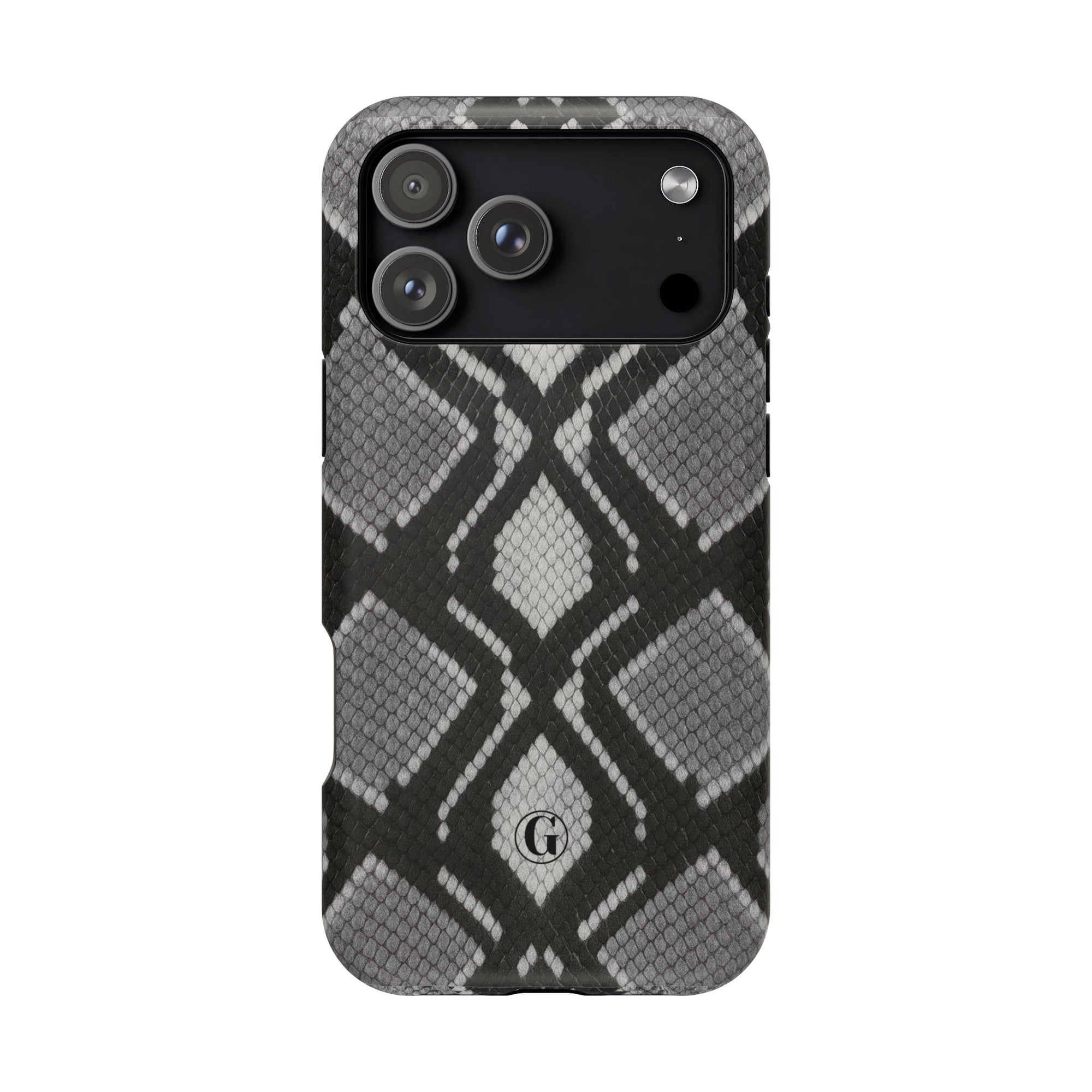 Grey Snakeskin Print Phone Case